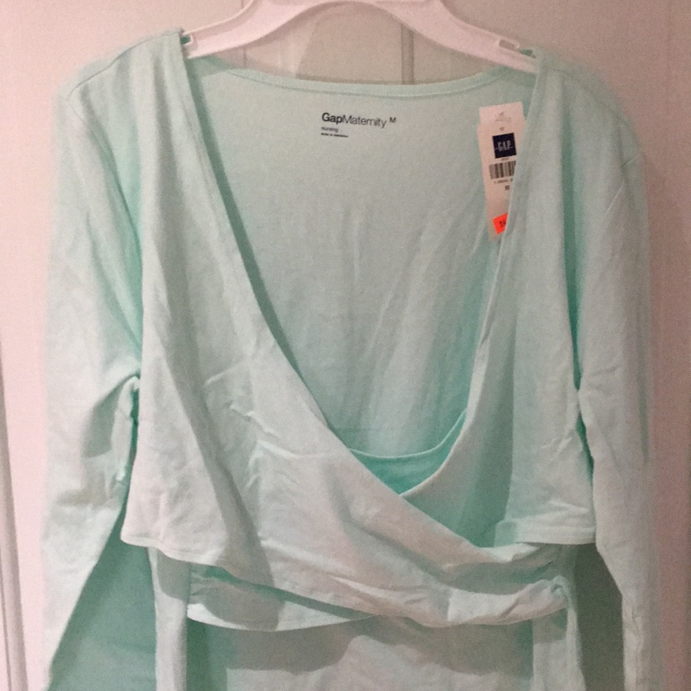 Sea foam green gap nursing shirt